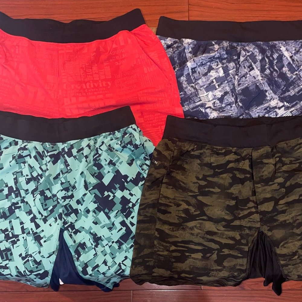 Lot of four Lululemon, large shorts